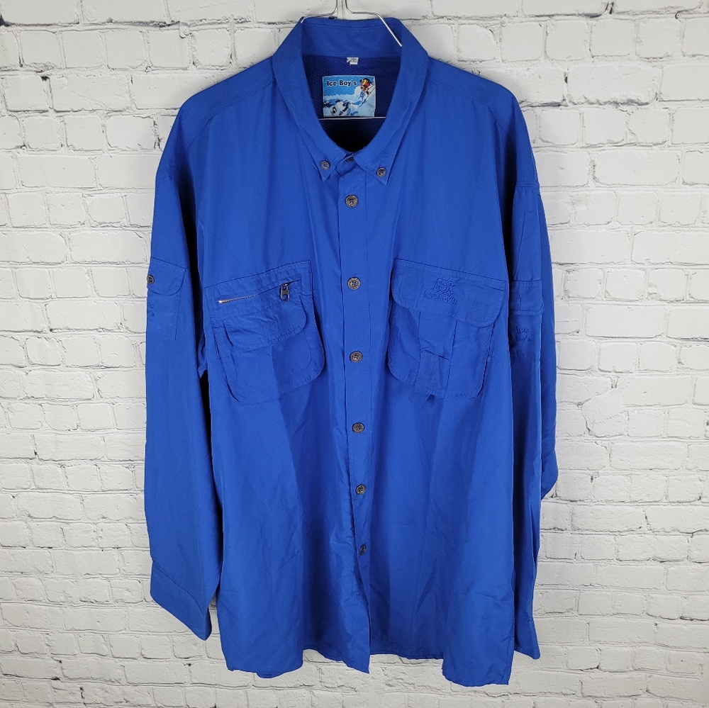 ICE BOY'S | button down long sleeve performance ski outdoor mesh panel shirt